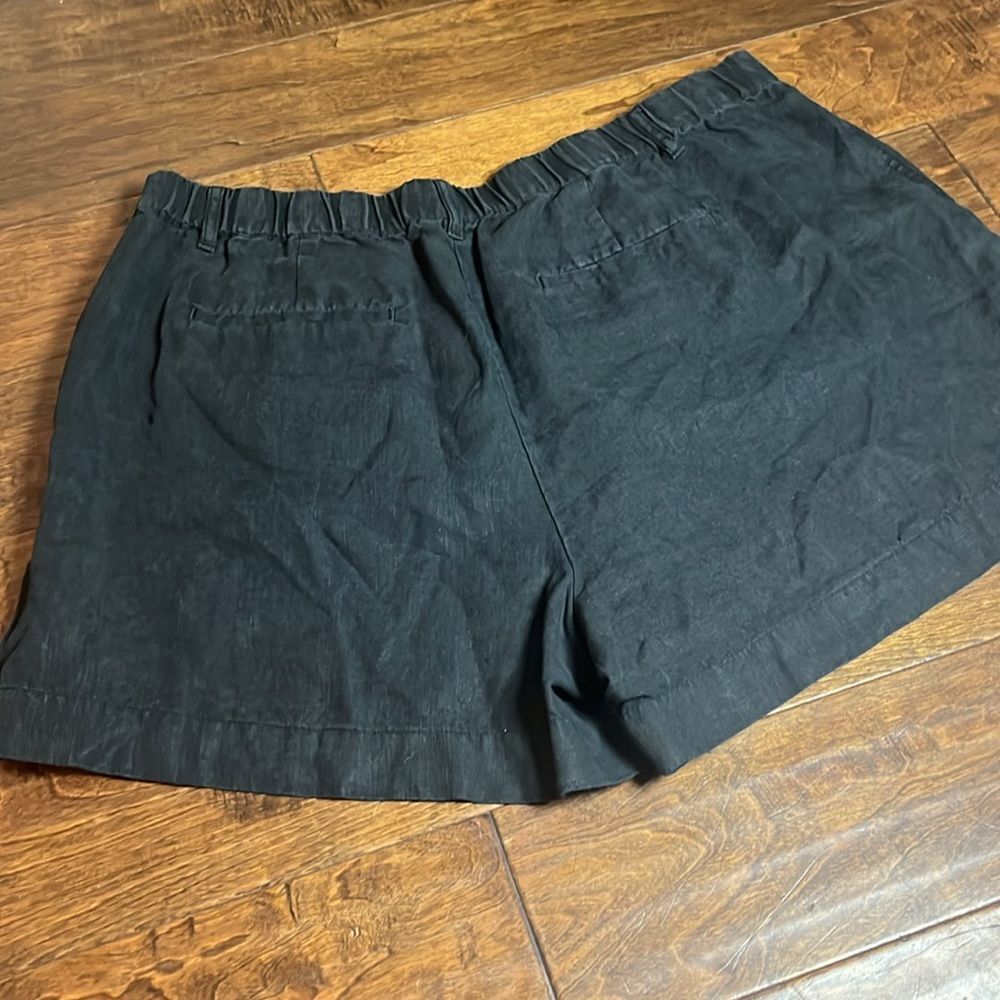 J. Jill Black Patch Pocket Linen Shorts, size 2X - Picture 8 of 9